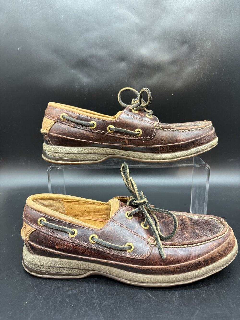 Sperry Gold Cup ASV 2-Eye Mens Size 7 Boat Shoes Amaretto Leather 0579052